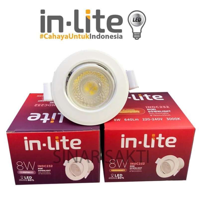 Jual BEST SALE INLITE LAMPU SPOTLIGHT LED 8W LAMPU DOWNLIGHT LED IN ...