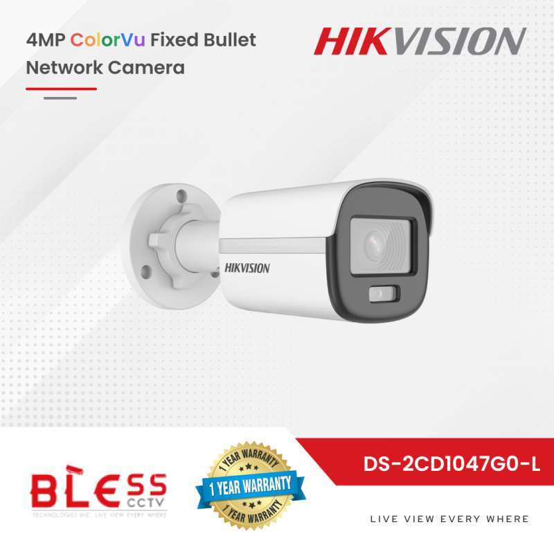 Jual IP Camera Hikvision DS2CD1047G0L 4MP ColorVu Fixed Bullet