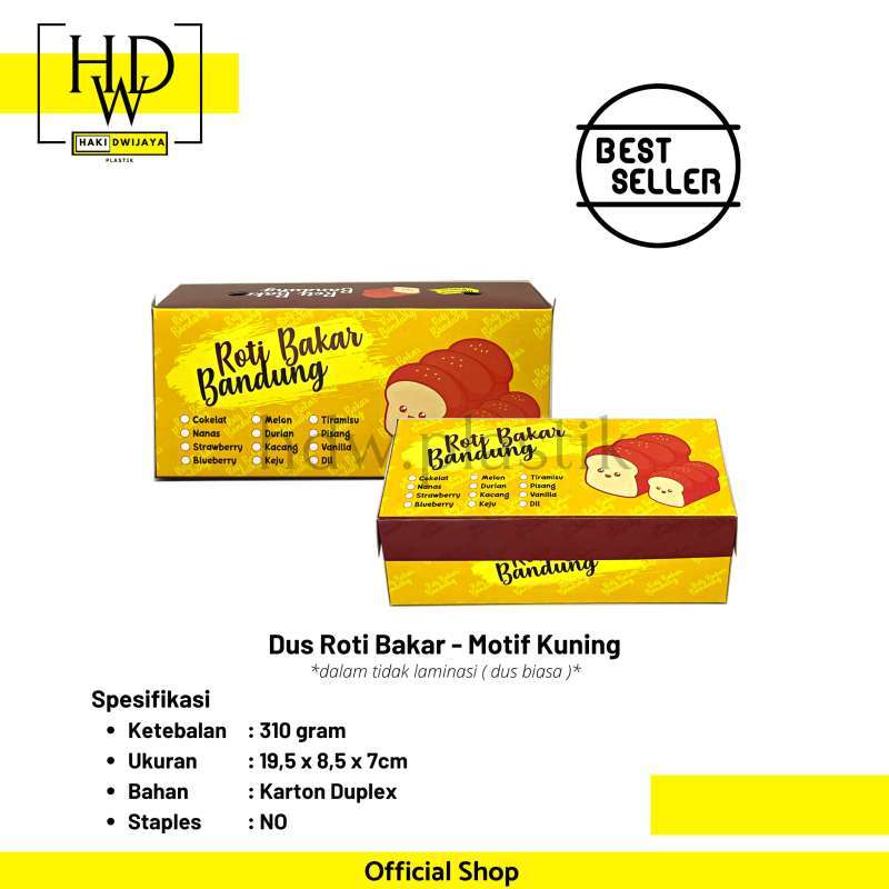 Promo Dus Roti Bakar Bandung Motif Full Colour - 20 Pcs di Seller Haki