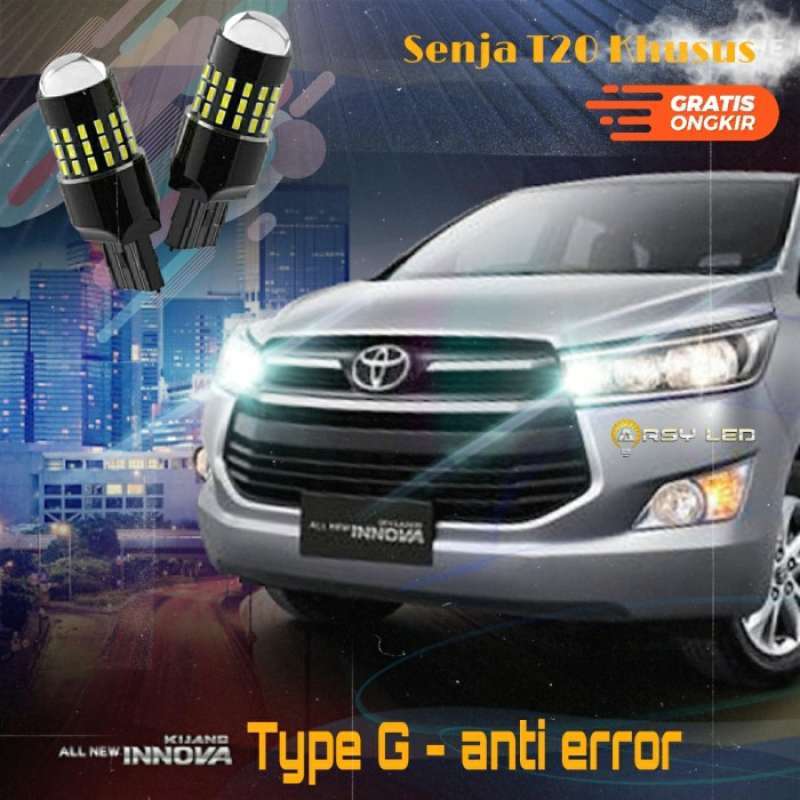 Promo Lampu LED Senja Mobil Innova Reborn Tipe G - T20 54 Titik Lensa