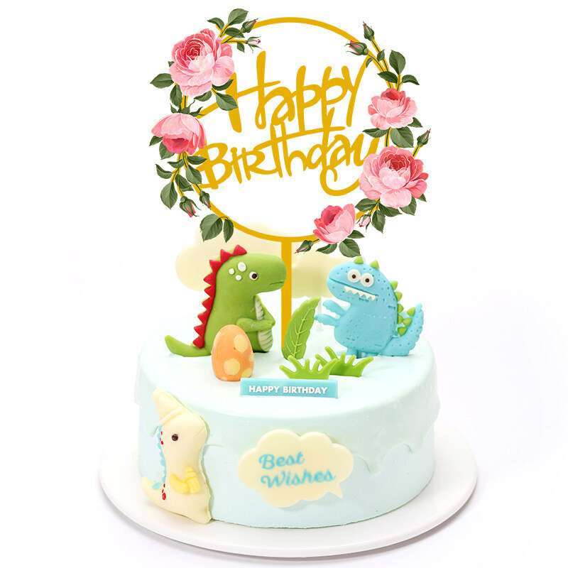 UDNFHL Butterfly Cake Card-Einsätze – 1 Set, Happy Birthday + Schmetterlinge, Für Kuchen & Cupcake-Deko