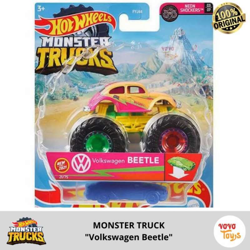 Jual Hot Wheels Monster Truck Volkswagen VW Beetle Yellow Hotwheels di