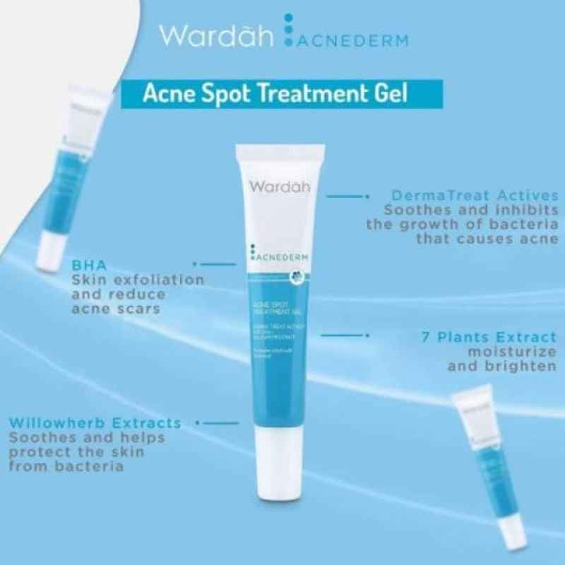 Promo Wardah Acnederm Acne Spot Treatment Gel 15ml Diskon 29% di Seller
