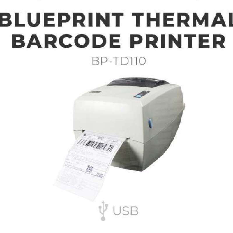 Jual Printer Barcode Thermal Printer Label Resi A6 BLUEPRINT TD110