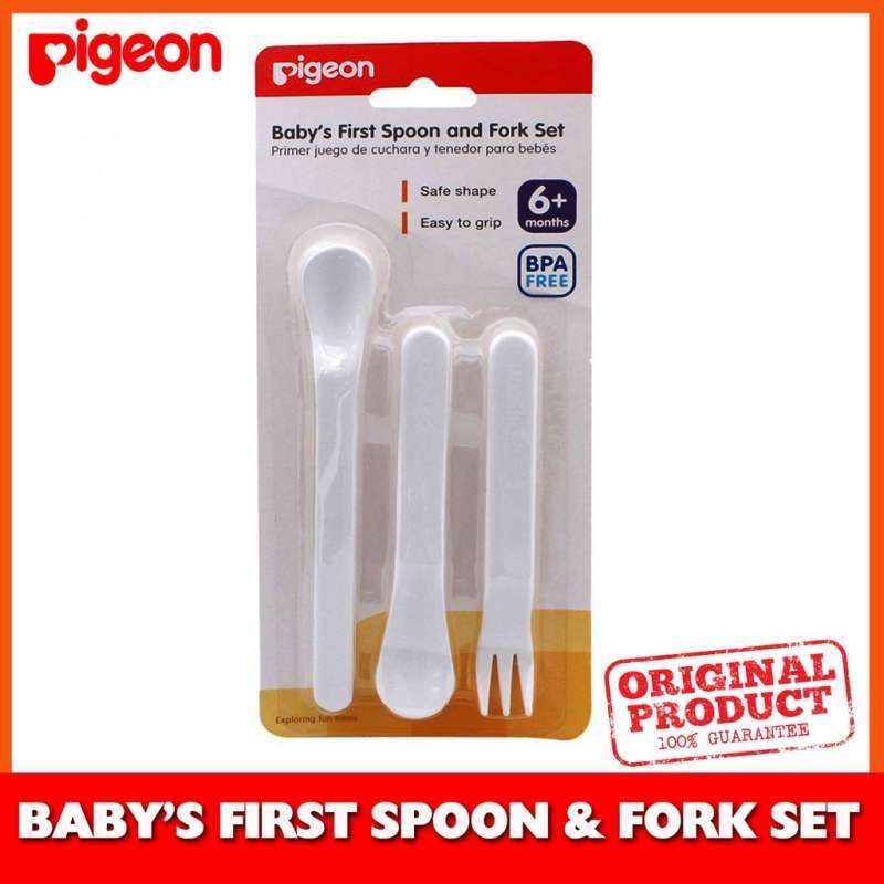 Promo PIGEON Baby's First Spoon and Fork Set Sendok dan Garpu Makan