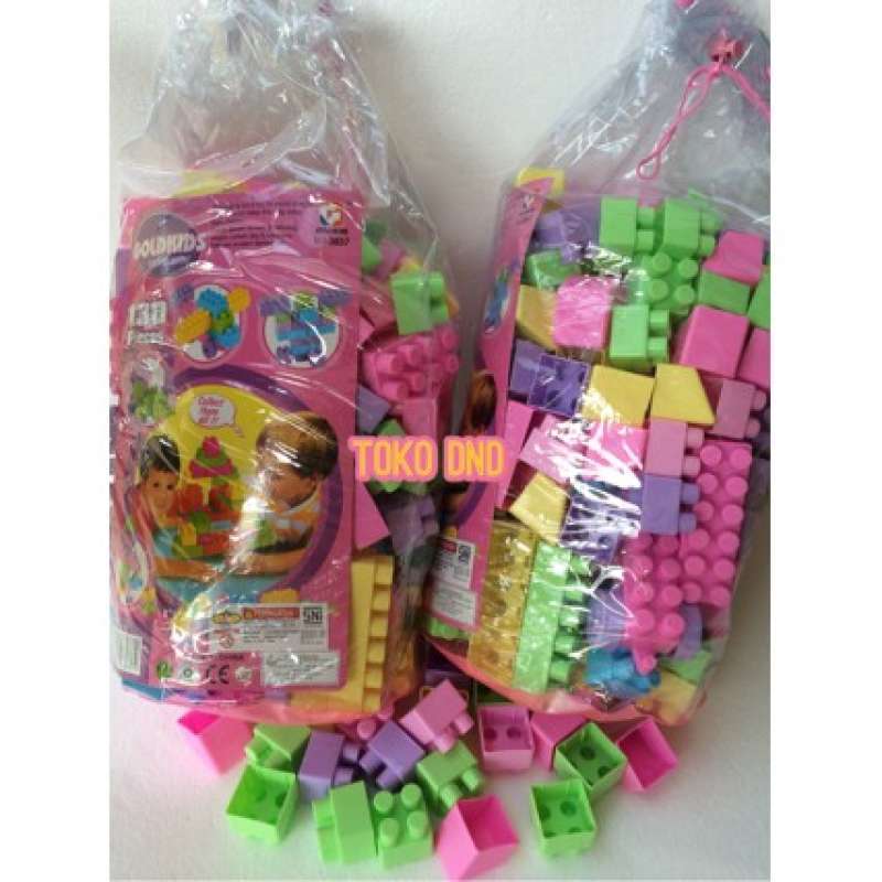 Jual Mainan Balok Bangun Lego Block Gold Kids 130 SNI di Seller Danzel