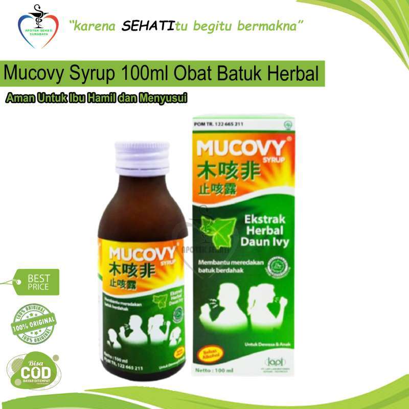 Promo Mucovy Syrup 100ml Extra Daun ivy Obat Batuk Berdahak Herbal di