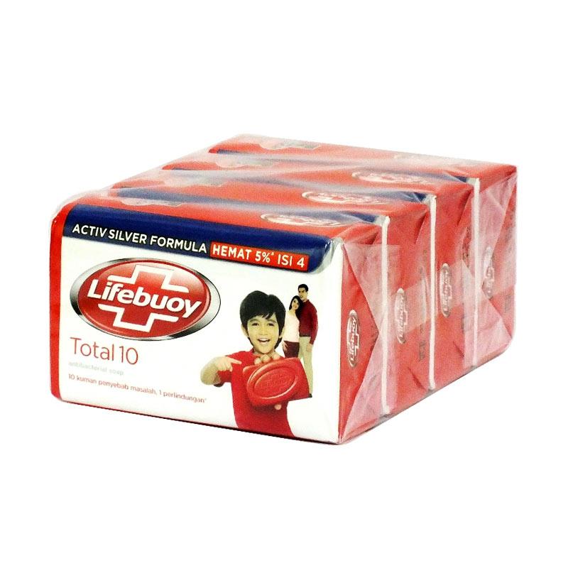âˆš Lifebuoy Total 10 Sabun Batang [4 Pcs/ 110 G] Terbaru