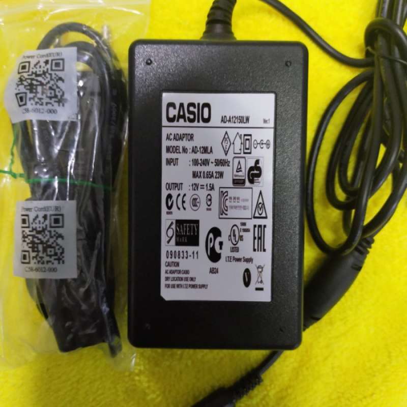 Top Charger * Adattatore di alimentazione caricatore 12 V per tastiera pianoforte Casio CTK-711EX CTK-811EX