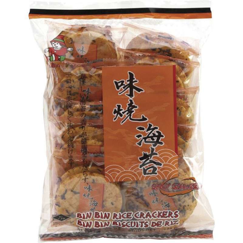 Jual Bin bin rice cracker spicy seaweed 135gr di Seller Farmers Market