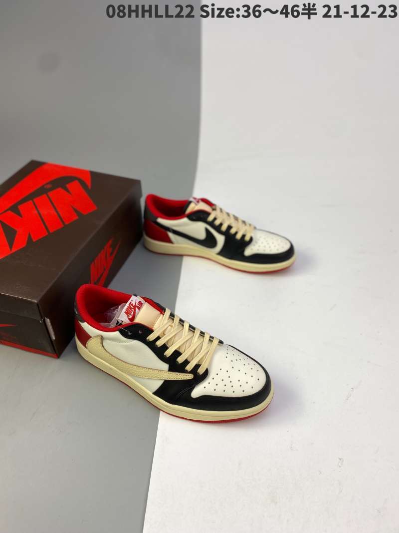 Jual 2 Travis Scott X Fragment X Nike Air Jordan 1 Low Low Top Black ...