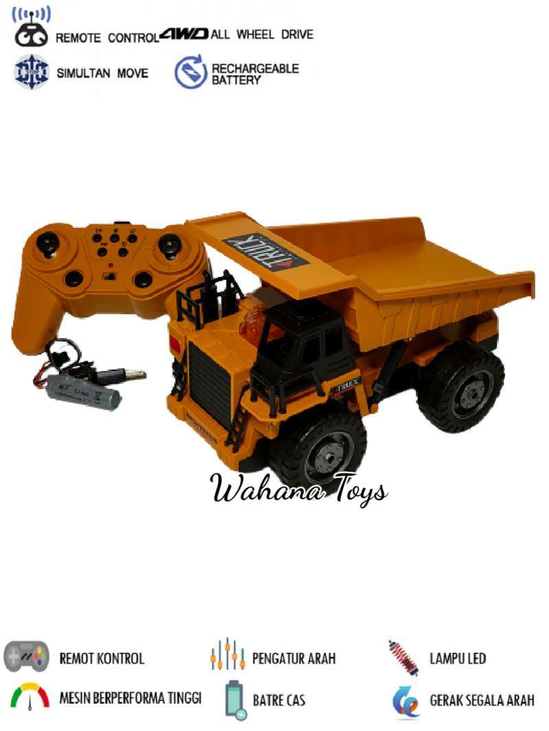 Jual Mainan Mobil Truck Remote Control RC Dump Truk Tambang di Seller