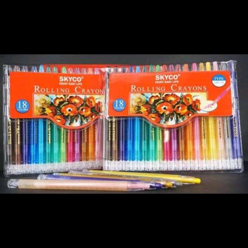 Jual crayon oil pastel crayon twist skyco original 18 warna di Seller