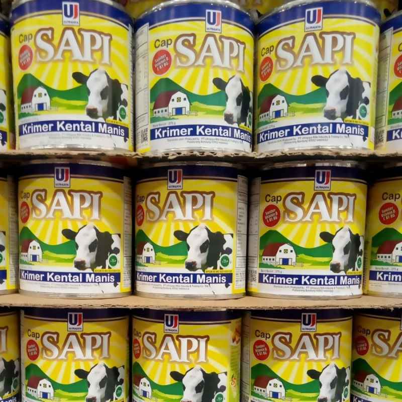 Jual Susu Kental Manis Ultra | Cap Sapi - 370 gr Grosir Karton (24 pcs
