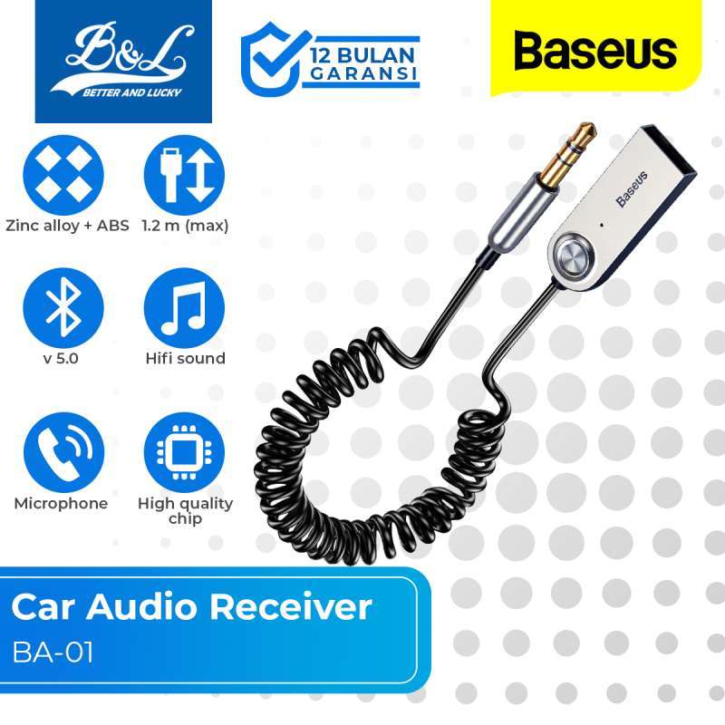 Promo BASEUS Wireless Audio Adapter AUX Bluetooth 5.0 Diskon 13 di