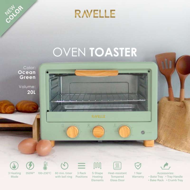 Promo Ravelle Oven Listrik Toaster 20L - Korean Toaster Oven - Oven
