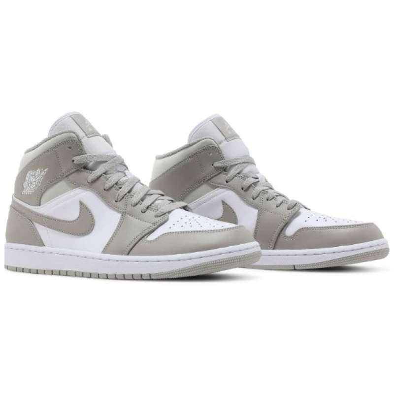 Jual NIKE Air Jordan 1 Mid Linen College Grey 4 di Seller