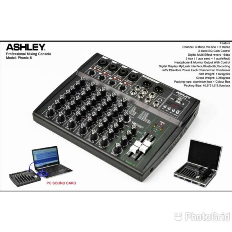 Jual Mixer Ashley phonic 6 channel original koper di Seller Alat_music