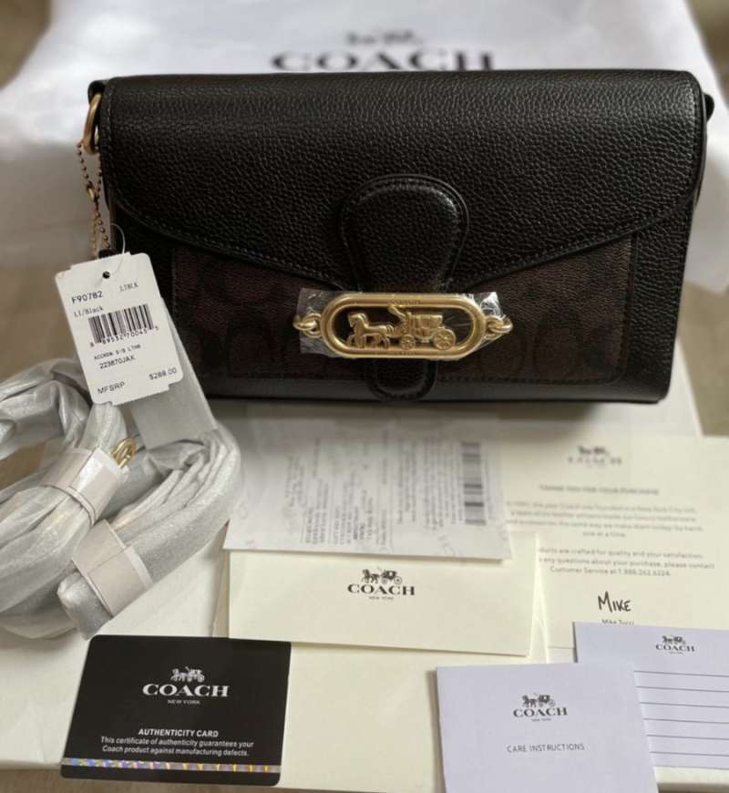 Jual COACH SMALL JADE SHOULDER BAG WITH SIGNATURE CANVAS DETAIL di ...