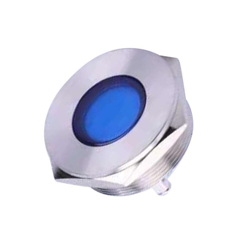 Jual 28mm DC 12V Blue Metal Indicator Pilot Dash Light Lamp Warning