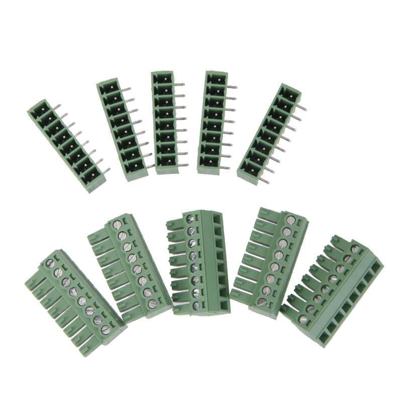 Jual 5 Sets 8 Pin Screw Terminal Block Connector PCB Mount DT di Seller