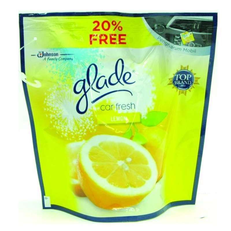 Jual GLADE CAR FRESHENER LEMON GEL FOR CAR REFILL PLASTIK 70 GR di