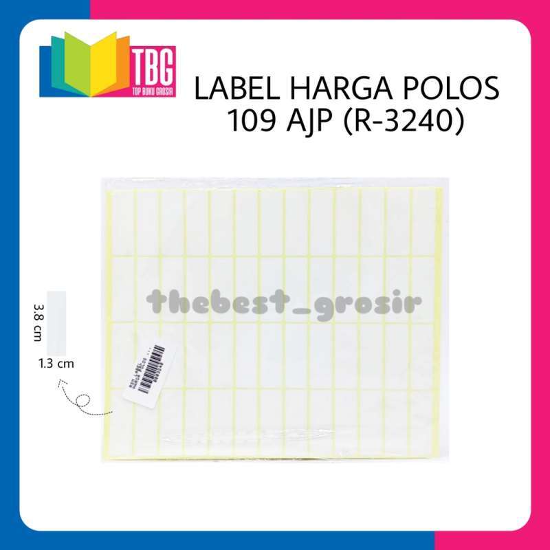 Jual 1 PACK KECIL (7 LEMBAR) LABEL HARGA POLOS AJP / STICKER LABEL