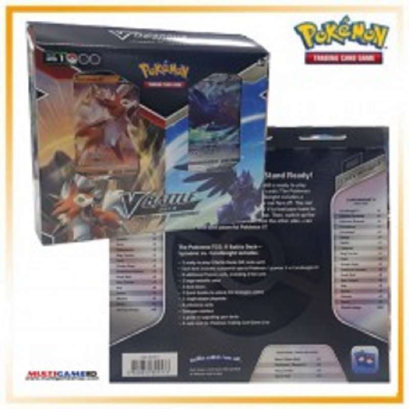Pokémon TCG: Lycanroc V Oder Corviknight V Battle Deck – Zufallsauswahl, 60 Karten, Spielfertig