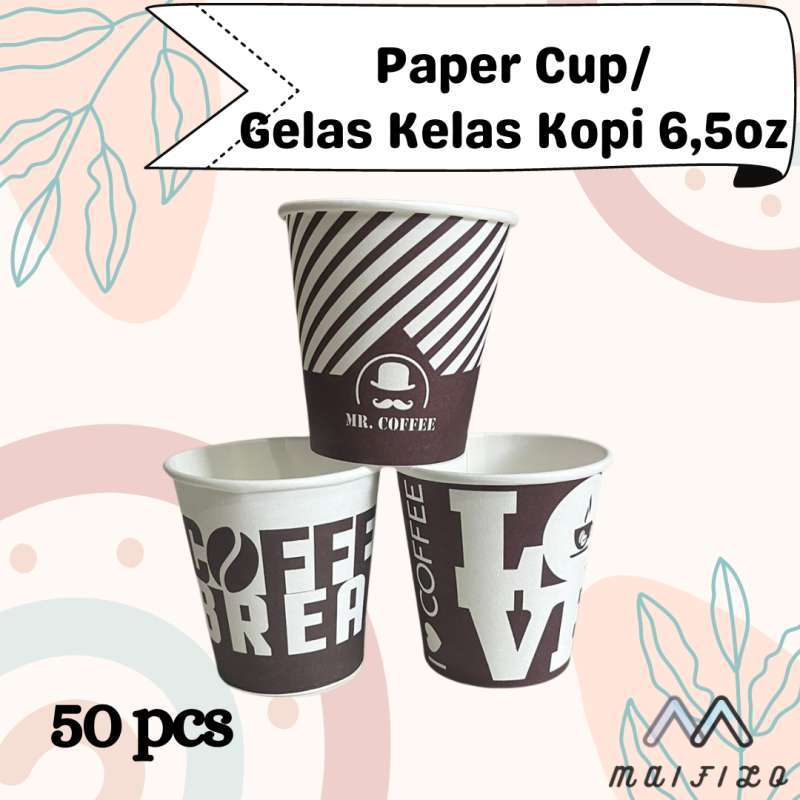 Jual Paper Cup Uk 6,5oz, Gelas Kertas, Gelas Kopi, Cup Kertas, Papercup ...