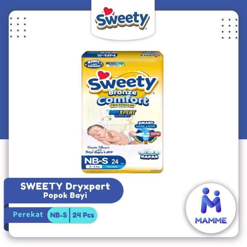 Jual Sweety Bronze Comfort NB-S 24 Pcs - Popok Bayi Newborn Perekat di