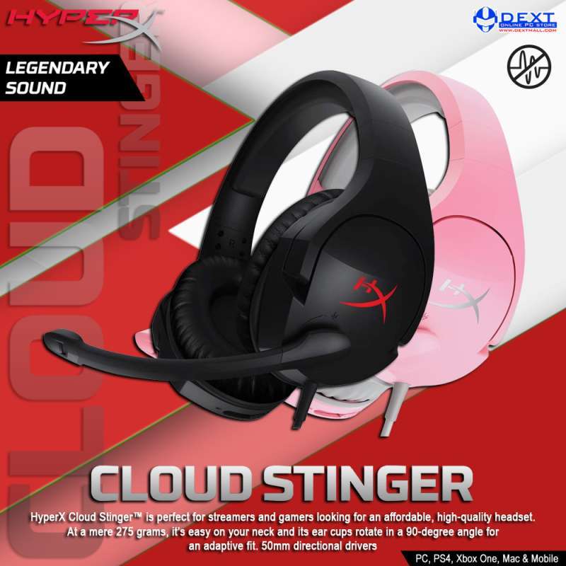 Promo HyperX Cloud Stinger Gaming Headset Pink Diskon 14 di Seller DEXT Technologies Official