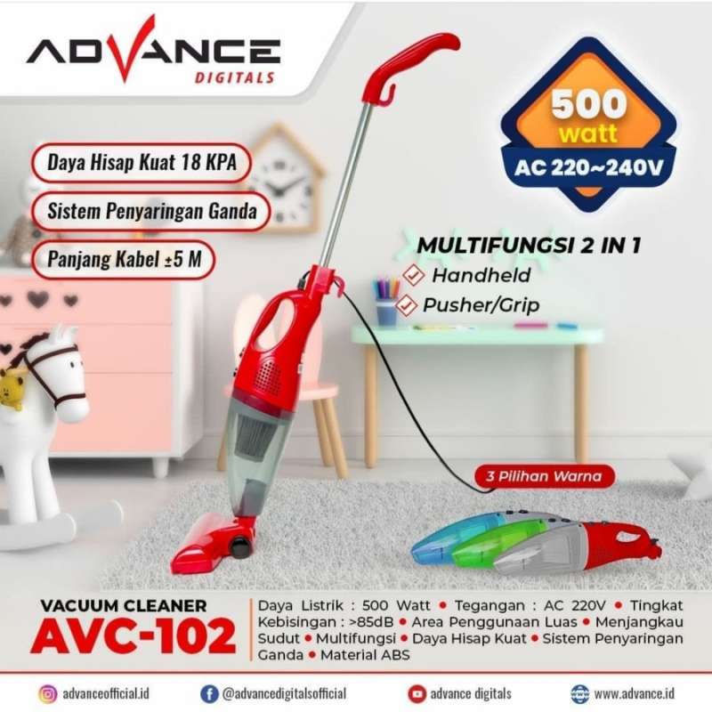 Jual Vacuum Cleaner Advance Avc102 Red Di Seller Plugpoint