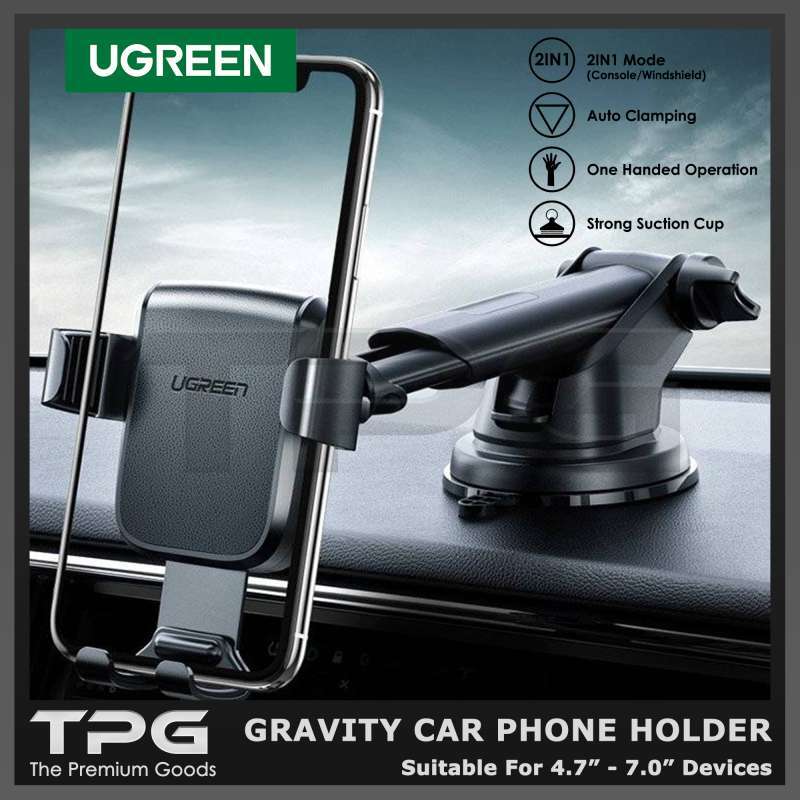 Jual UGREEN CAR PHONE HOLDER MOBIL GRAVITY DASHBOARD KACA AUTOMATIC LOCK di Seller
