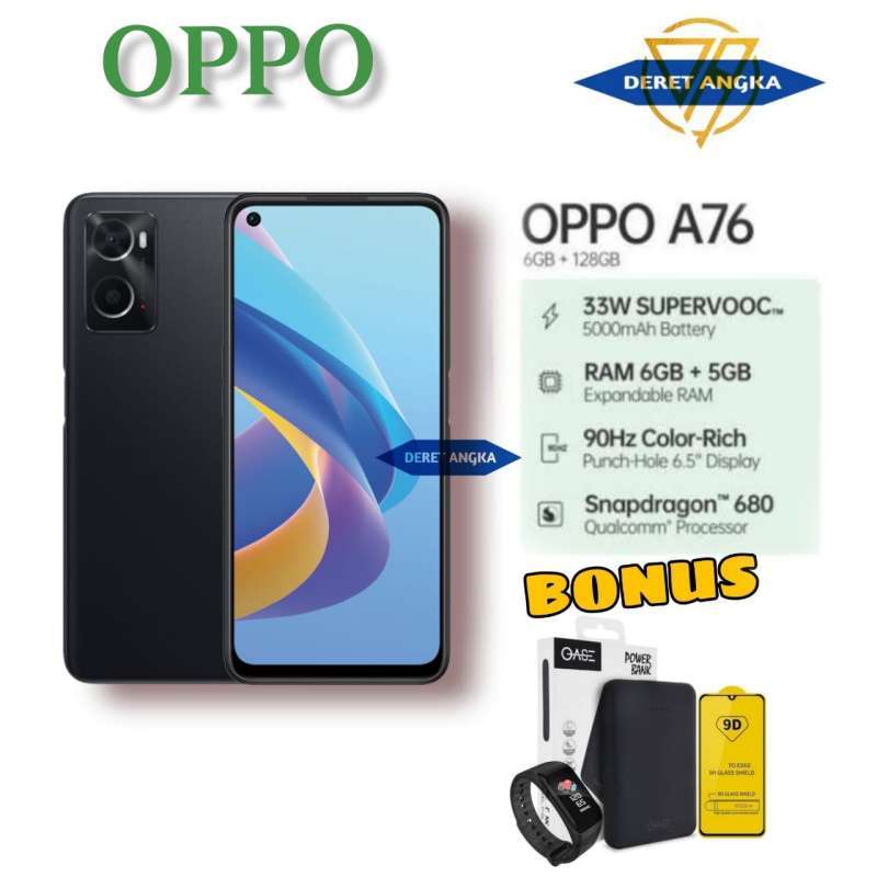 Jual HP OPPO A76 RAM 6 + 5GB ROM 128GB GARANSI RESMI di Seller Deret