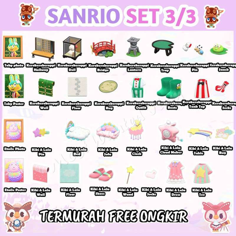 Jual Sanrio Hello Kitty My Melody Pompompurin Cinnamoroll Set Animal
