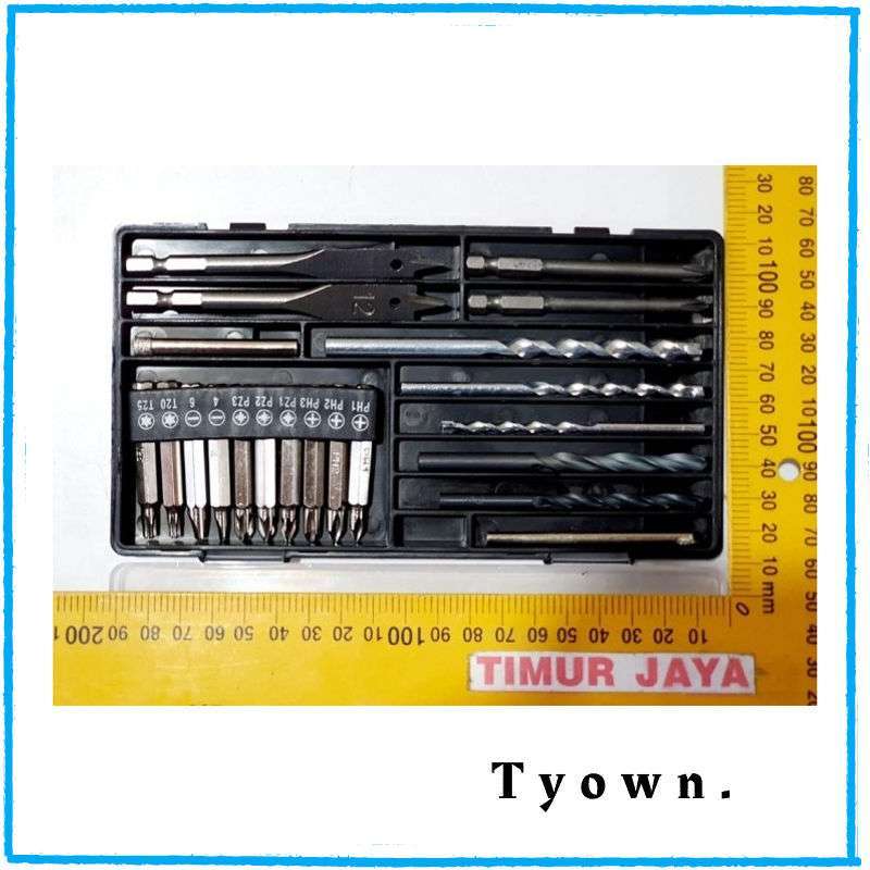 Jual Bahan bangunan 21 Pc Mata Bor Besi Kayu Beton Obeng Kaca Keramik