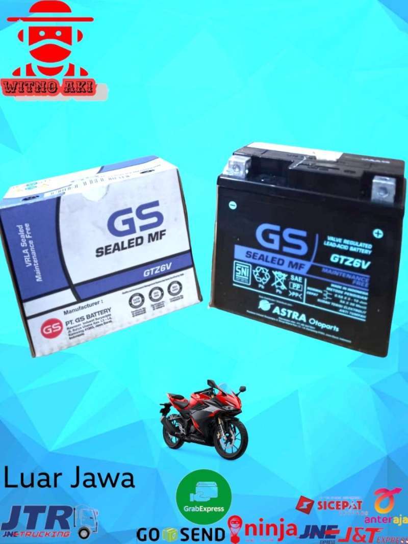 Jual Aki motor cbr 150r, vario 125, vario 150, gtz6v gs astra aki