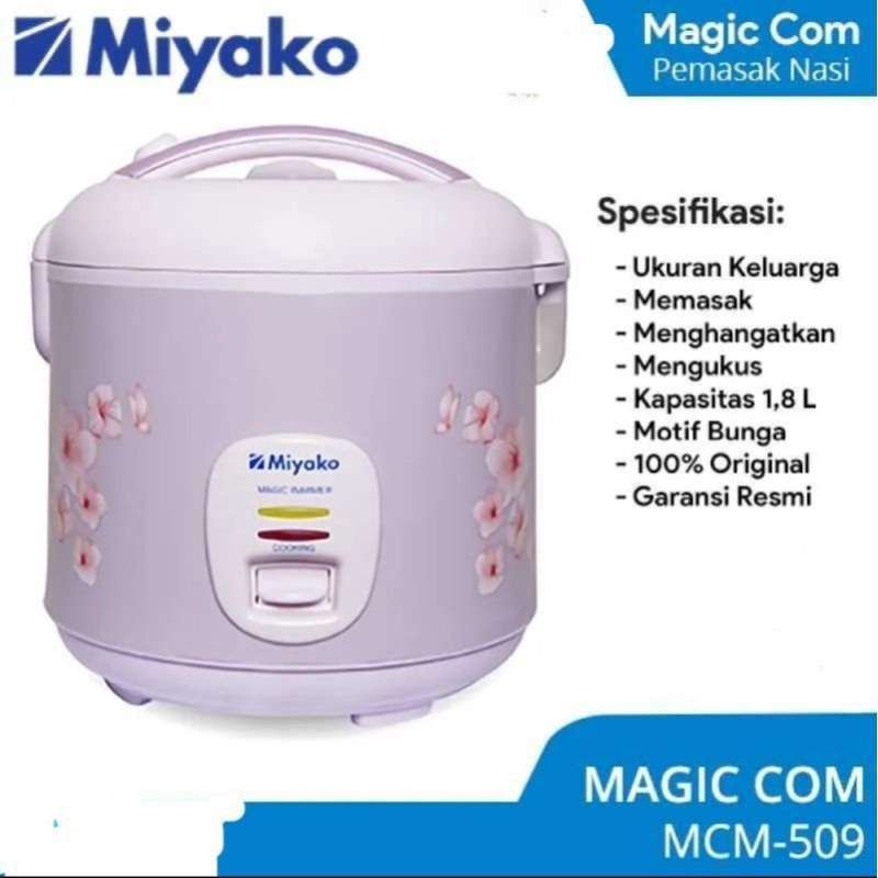 Jual Miyako MCM509 Magic Com Rice Cooker 1,8Liter Ungu Pemasak Nasi