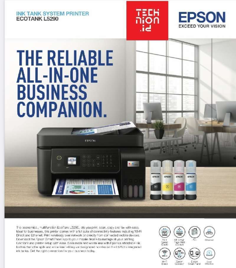 Promo 6.6 - Printer Epson L5290 Wifi All In One Eco Tank Ink Tank With ...