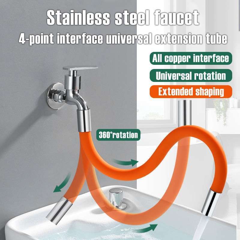 Jual Faucet Extension Extender 360° Rotation Adjust Free Bending Faucet ...