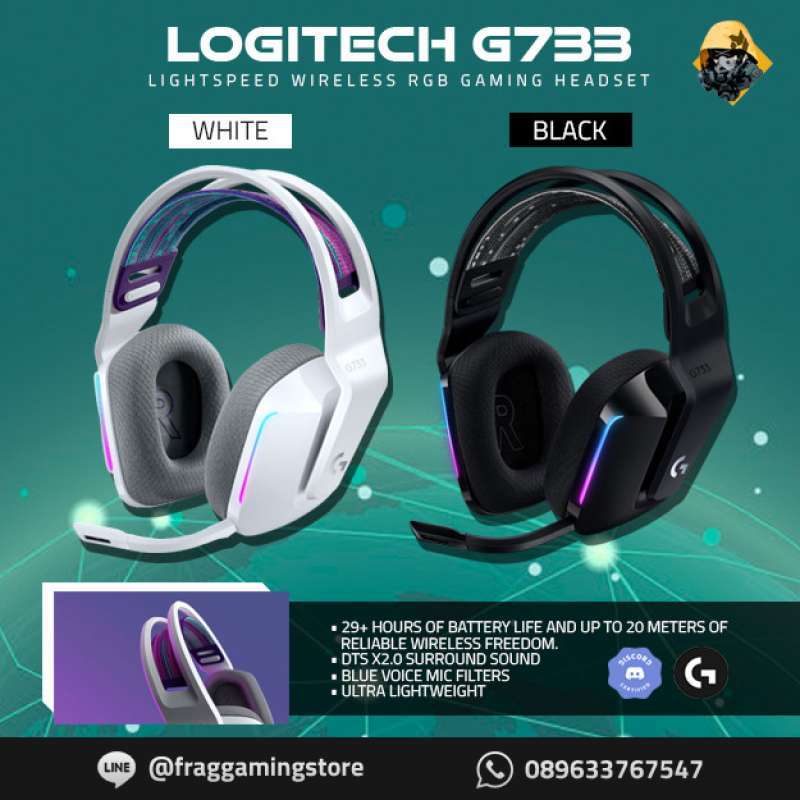 Promo Logitech G733 Lightspeed Wireless Rgb Gaming Headset White