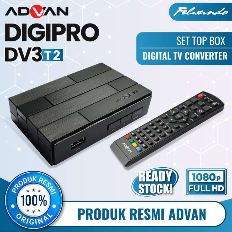 Jual Set Top Box Advan DV3 T2 STB Digipro Antena Converter TV Tabung