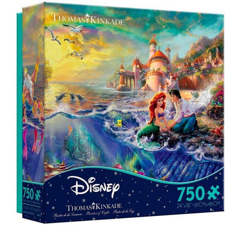 Promo Jigsaw Puzzles 750 Pieces Disney Little Mermaid Thomas Kinkade