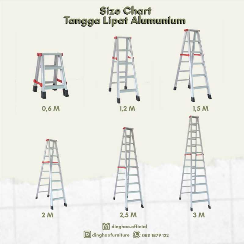 Promo Tangga Lipat 2,5 Meter/tangga Aluminium/tangga Lipat Murah Diskon