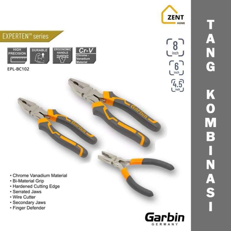 Promo Tang Kombinasi 4.5, 6, 8 Inch Garbin Germany Linesman Pliers EPL
