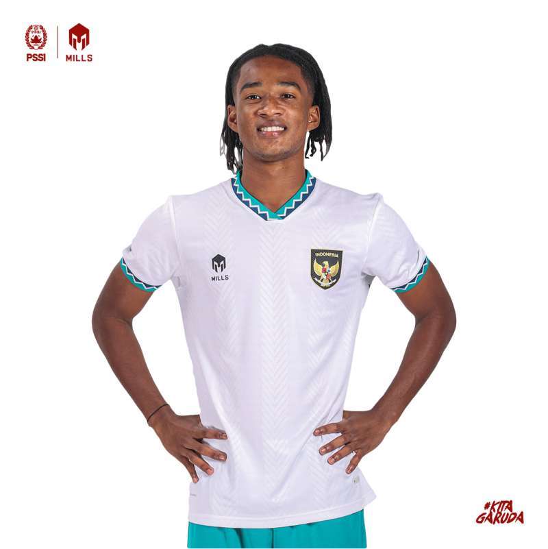 MILLS - MILLS INDONESIA NATIONAL TEAM JERSEY AWAY PLAYER ISSUE 1124INA WHITE