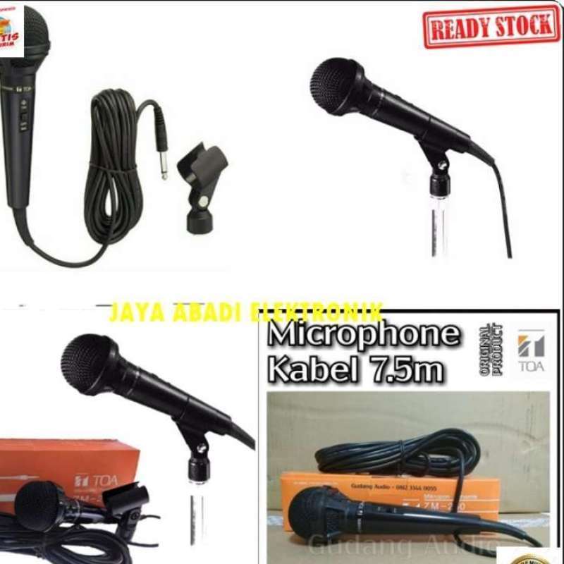 Jual TOA MIC KABEL 7 METER MIKROPHONE HANDLE DYNAMIC KARAOKE BAHAN FULL