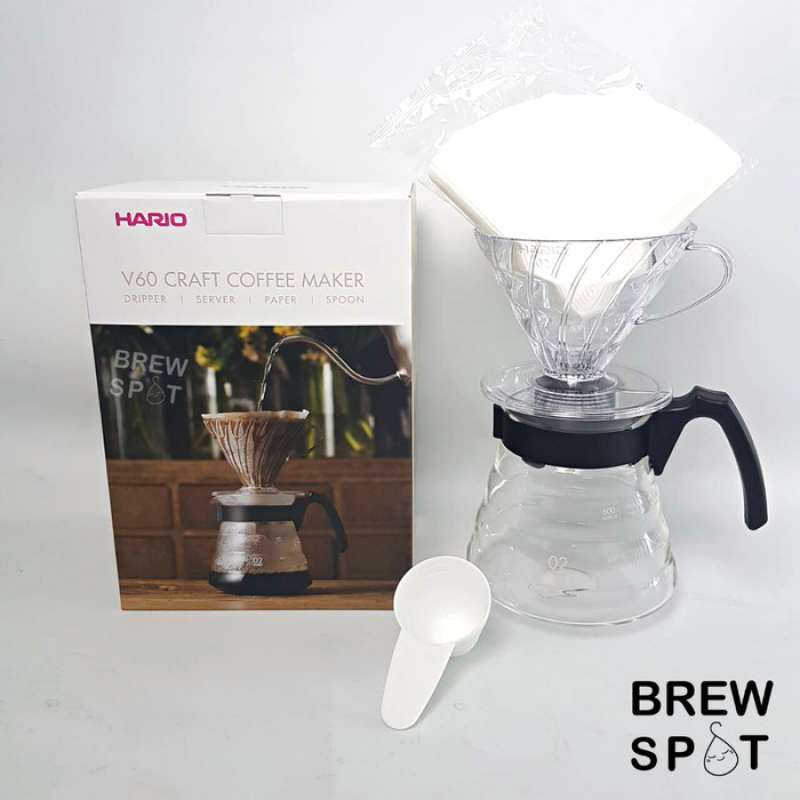 Promo Hario Craft Coffee Maker Set V60 V02 Pour Over Manual Brew