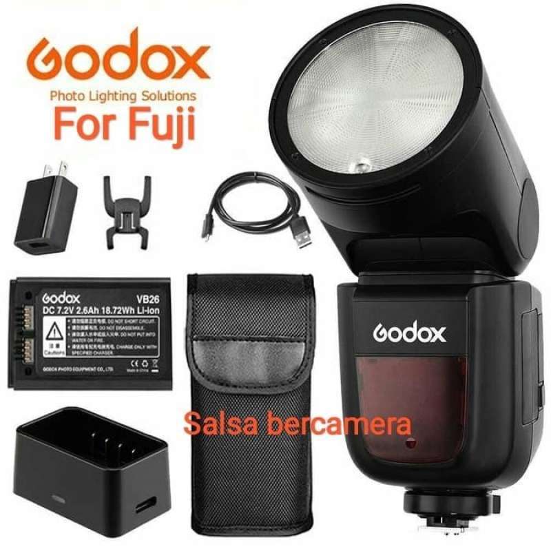 Jual Godox V1 Flash Ttl For Fuji Fujifilm With Lithium Battery Di jual-godox-v1-flash-ttl-for-fuji-fujifilm-with-lithium-battery-di