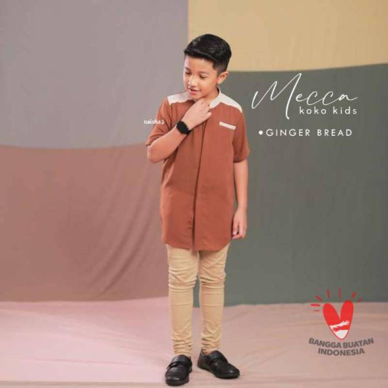 Jual Naisha Pakaian Muslim Anak Mecca Koko / Kemeja Couple Keluarga